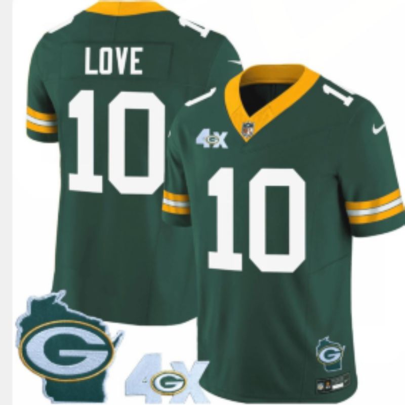 Men Green Bay Packers #10 Love Green 3th generation Nike 2026 Limited NFL Jersey style 031